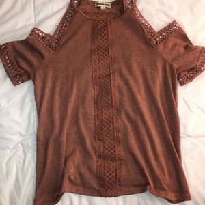 Pink off shoulder blouse